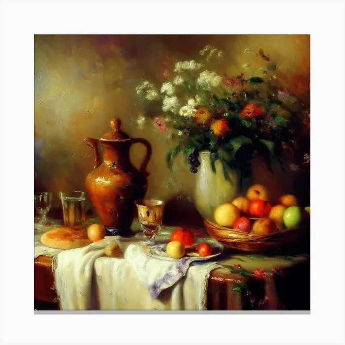 Still Life With Fruits Canvas Print by Steve Good