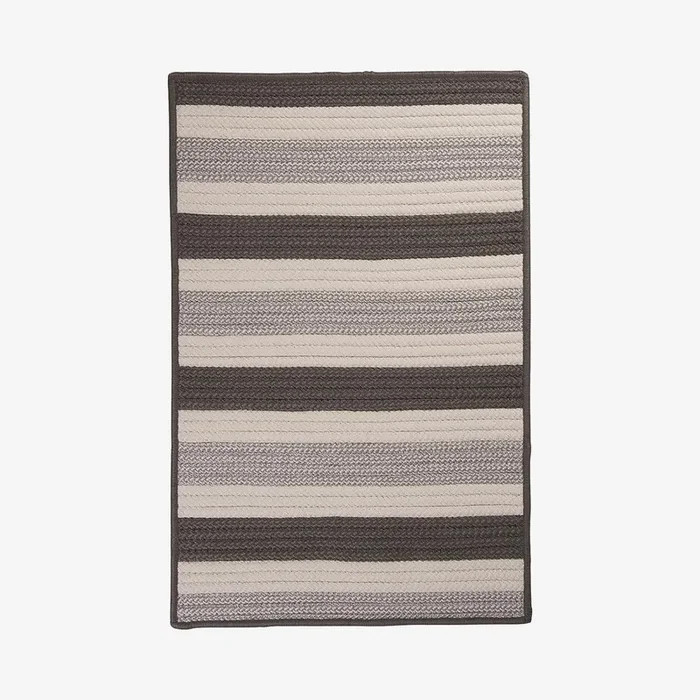 Stripe It Rectangle Area Rug – Silver by Colonial Mills