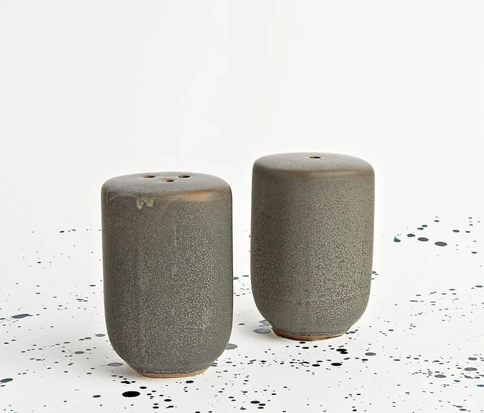 Suji Stoneware Salt & Pepper Shakers Set