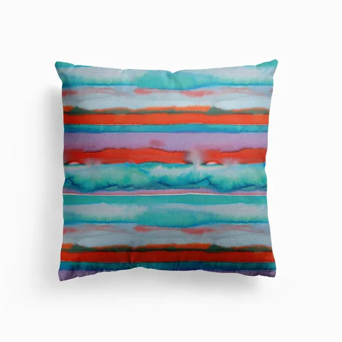 Summer Ink Canvas Cushion by Charlotte Nicholson