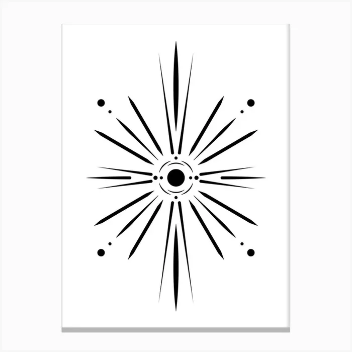 Sun Star Canvas Print by Eman Almallahi
