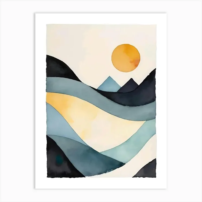 Sunset In The Mountains Art Print by Sobalvarro