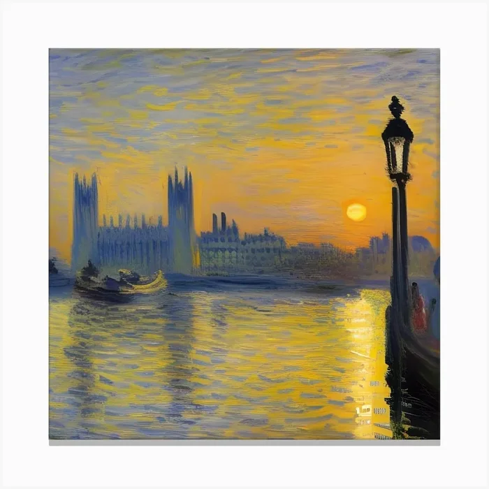 Sunset Over The Thames Canvas Print by Steve Good