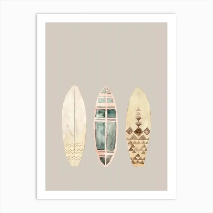 Surfboards 2 Art Print by Mantika Studio