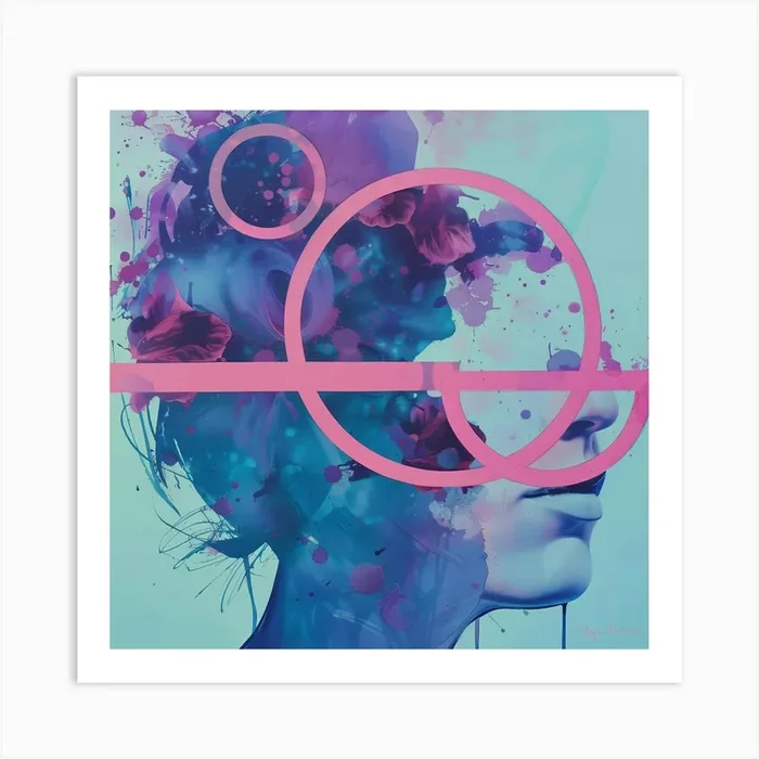 Surrealism portrait Art Print by Olya Enina