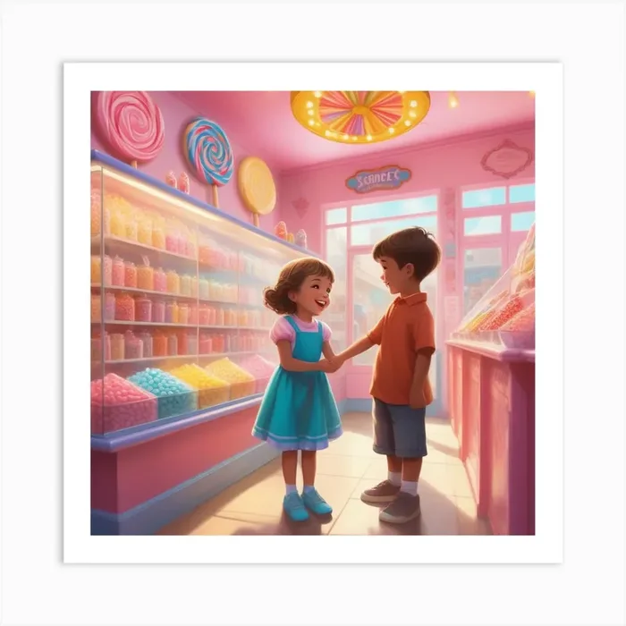 Sweet Shop Art Print by Pinkpasta
