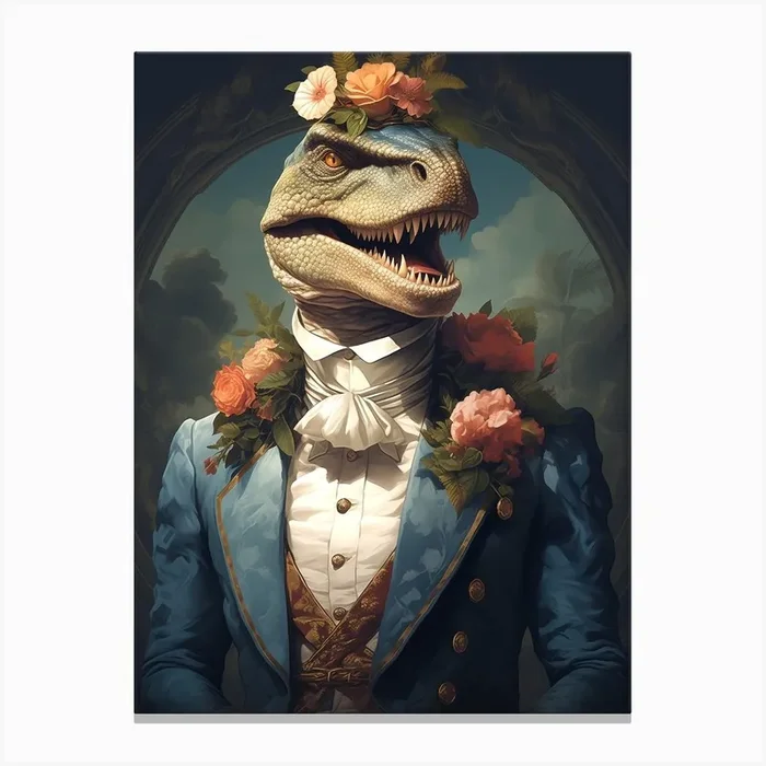 T – Rex Canvas Print by maebyfazar