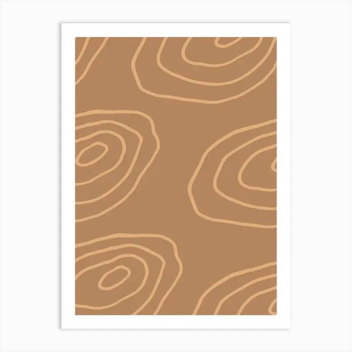 Tan Wood Grain Pattern Art Print by Henri Matisse Style Prints