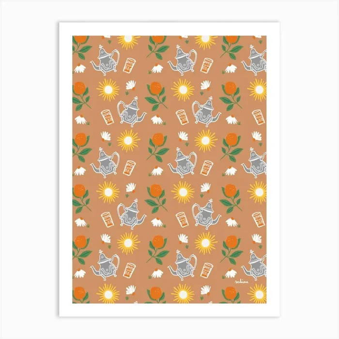 Tea In The Sun Art Print by Sakina Saidi