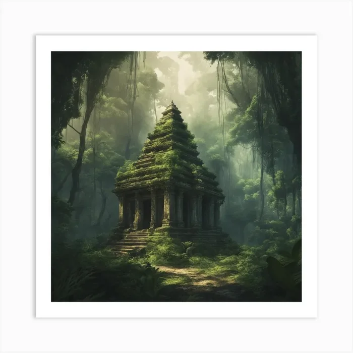 Temple In The Jungle Art Print by Ahmedyasser22