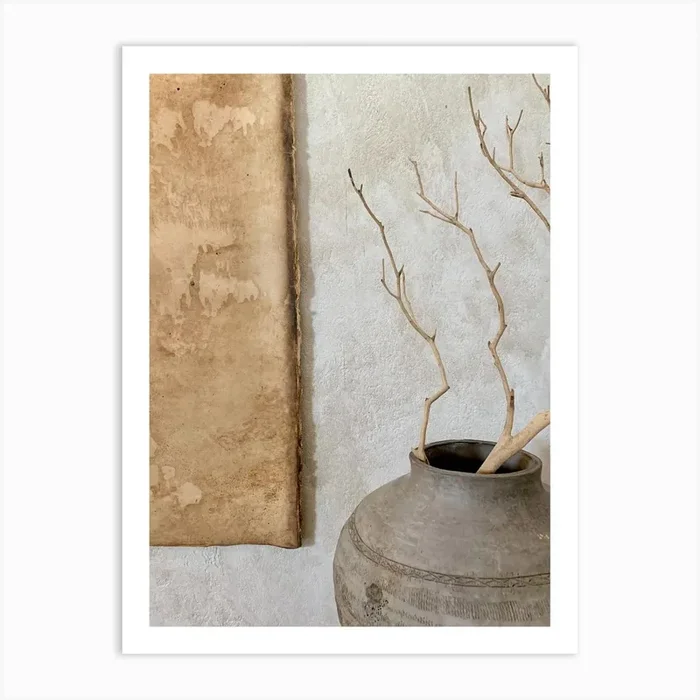 Terracotta Vase Art Print by Art shop