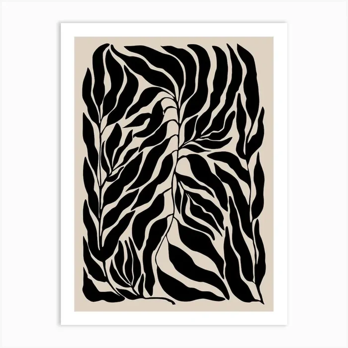 The Black Leaves Art PrintTP by The Print Republic