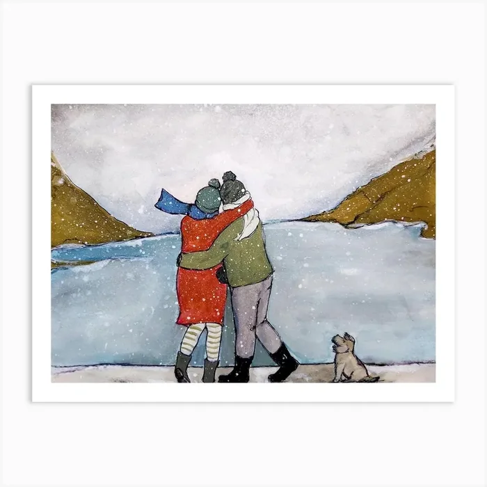 The Cuddle Art Print by Sarah Hudson-Duncan Art