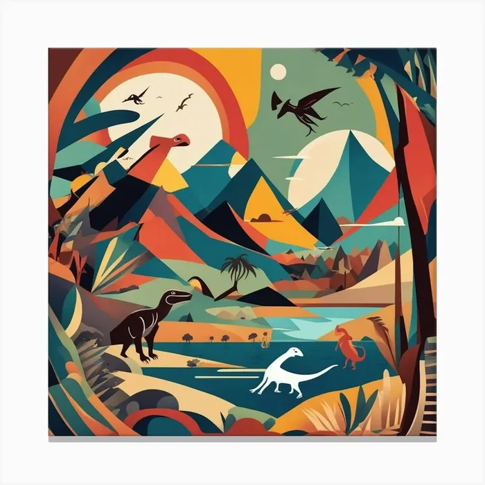 The digital Jurassic Canvas Print by Anarkos
