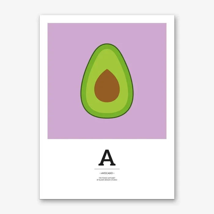 The Food Alphabet – A Art Print by BLAEK Design Studio