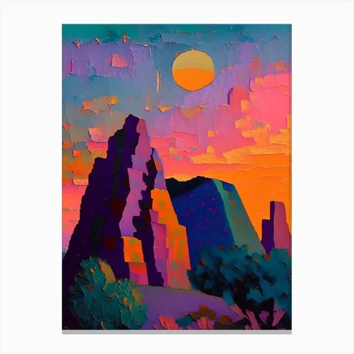 The Garden Of The Gods Sunset Canvas Print by Breathtaking Sunsets And Sunrises