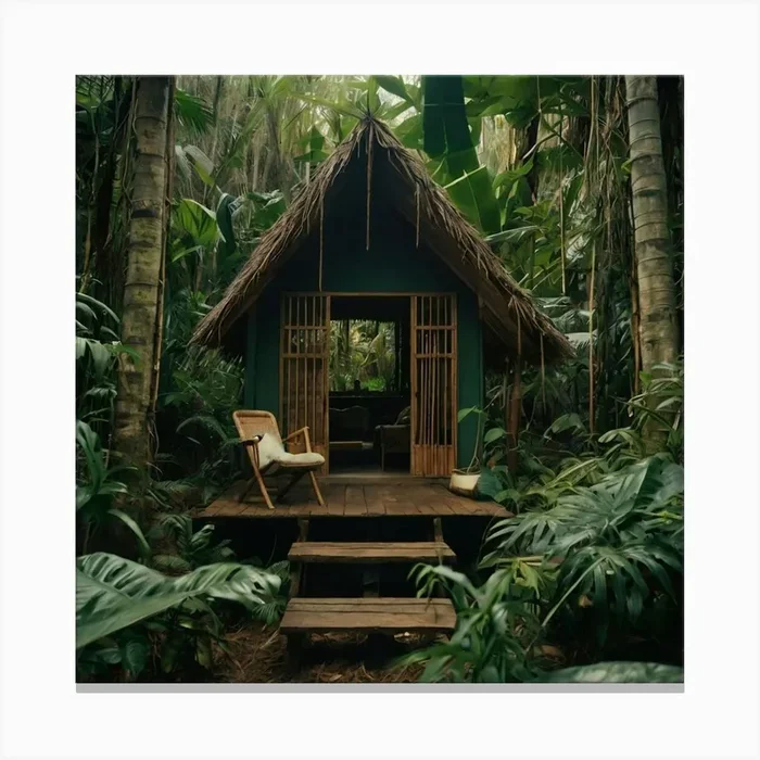 The Middle Of A Jungle Art Canvas PrintAB by Art By Hinaru