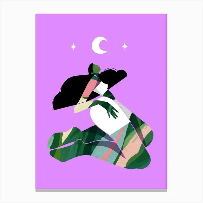 The Moon And The Stars Canvas Print by Danii Pollehn