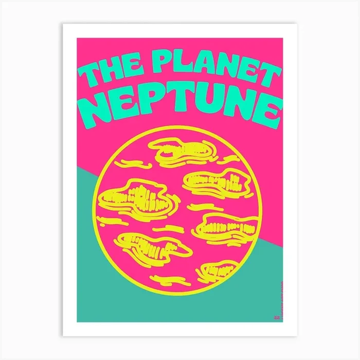 The Planet Neptune Art Print by Lucent Art Shop