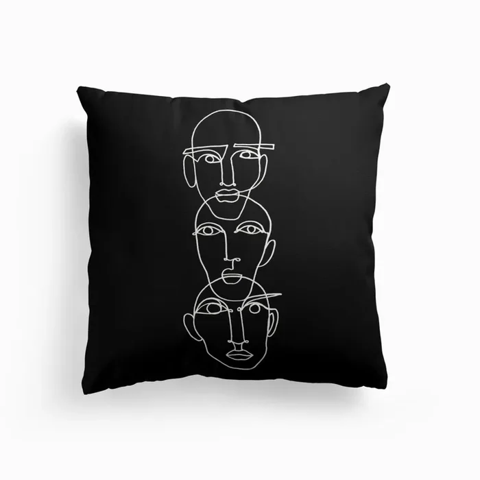 Three Bw Cushion by Julia Hariri