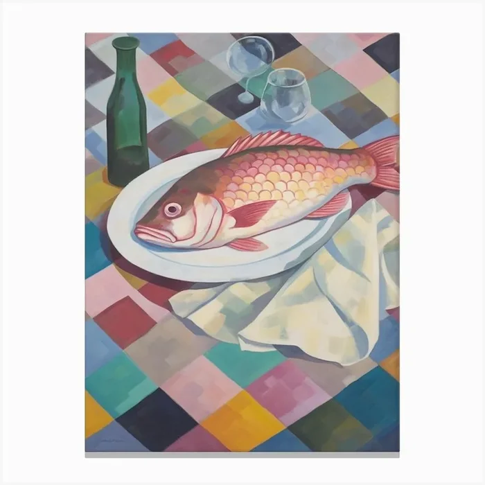 Tilapia Still Life Painting Canvas Print by Artful Appetite