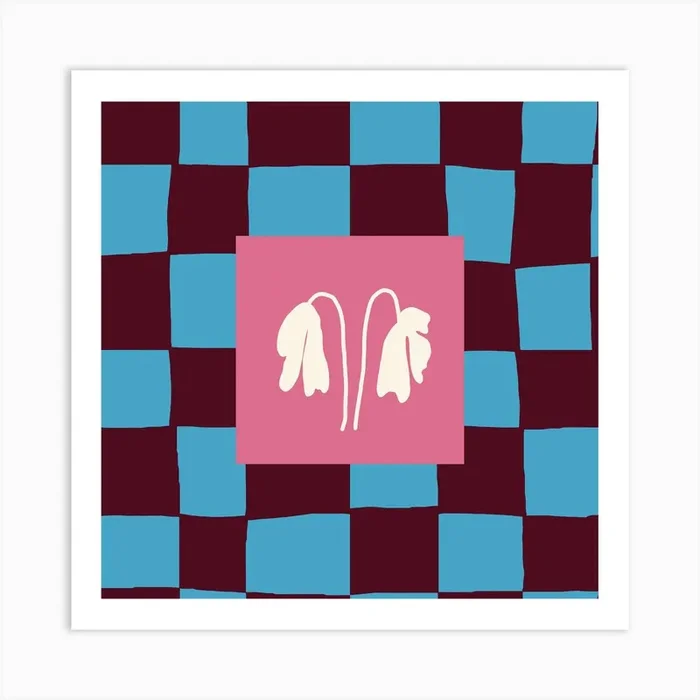 Together in checkerboard Art PrintMA by Miho art studio