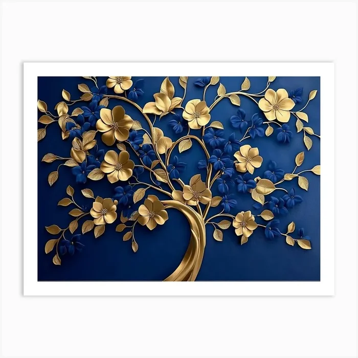 Tree Of Gold 9 Art Print by Divine Studio