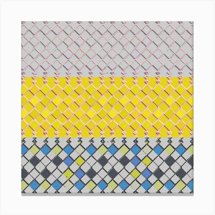 Tri-Color Pattern Canvas Print by Trailer Tarot