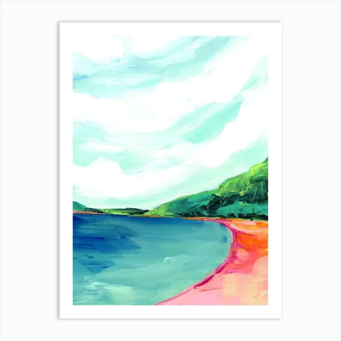 Tropical Beach Landscape Art Print by Jordan McDowell