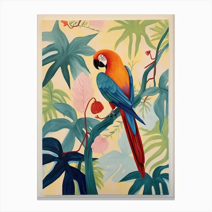 Tropical Parrot 1 Canvas Print by DaarbyN