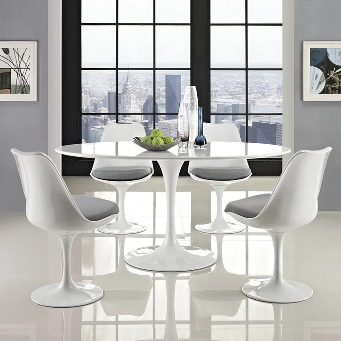 Tulip Style 60 ” Oval Dining Table