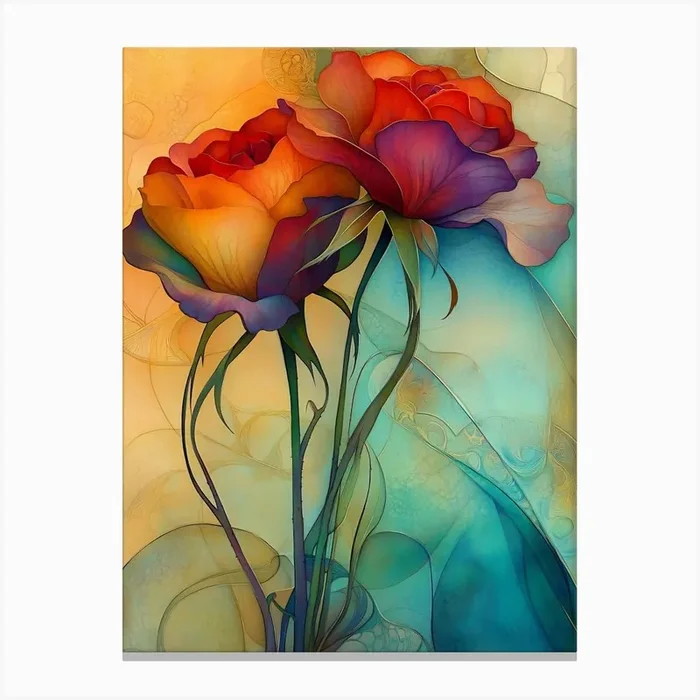 Two Roses Canvas Print by Amanda Moore