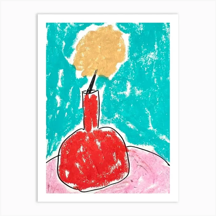 Vase Of Flowers Art PrintLK by Lana Krainova