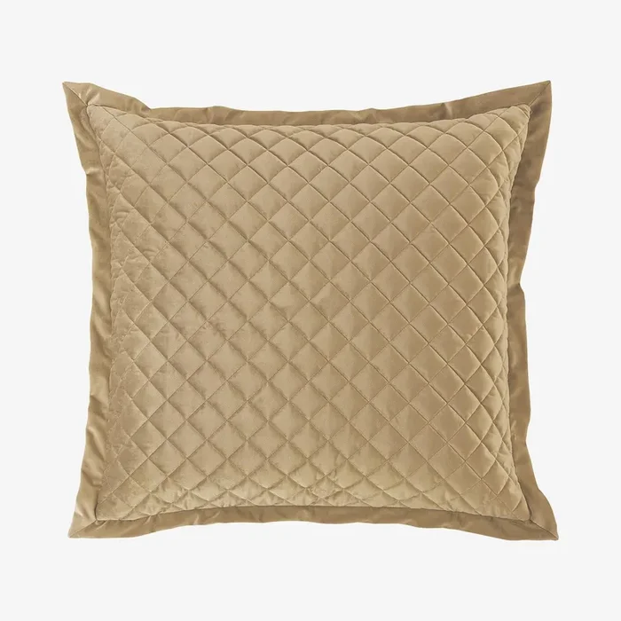 Velvet Quilted Sham – Oatmeal by HiEnd Accents