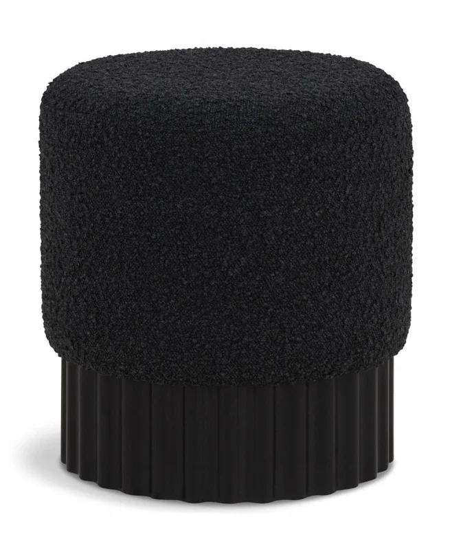 Veranda Boucle Fabric Upholstered Stool