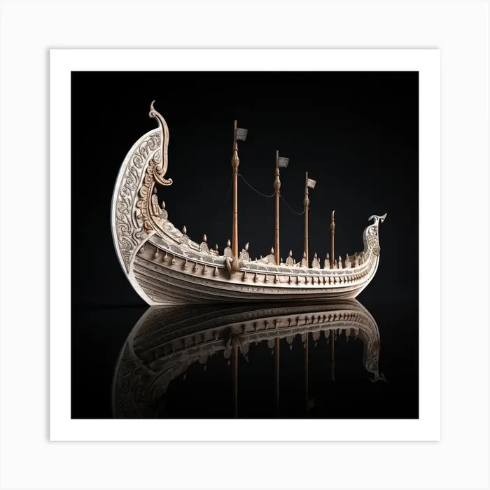 Viking Ship 1 Art PrintKK by Keeksters Kreations