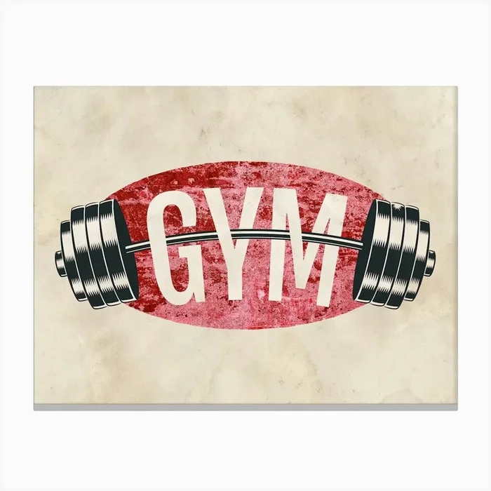 Vintage emblem for Gym. Retro gym logo. Canvas Print by Sir13