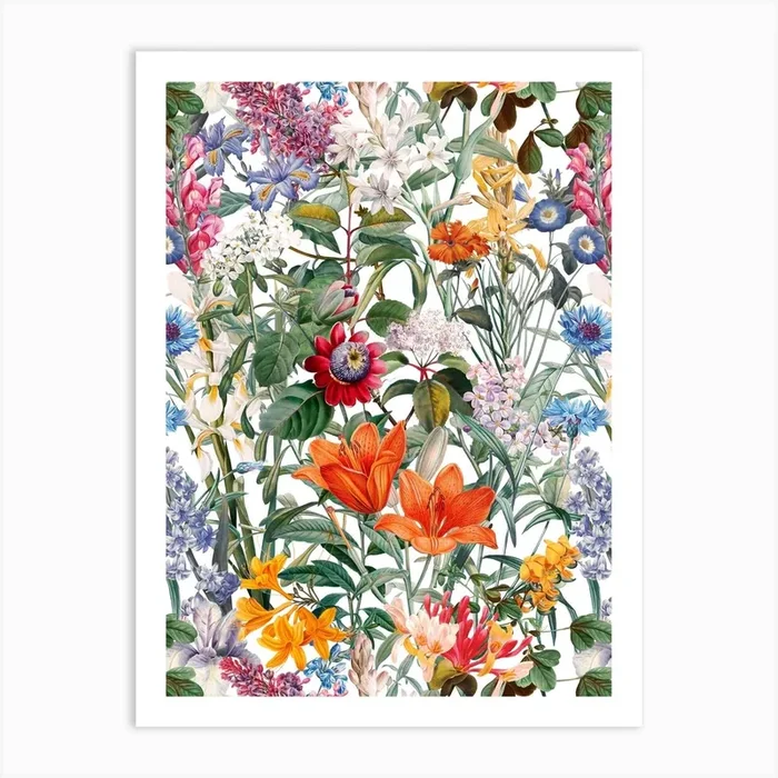Vintage Garden 9 Art Print by Burcu Korkmazyurek