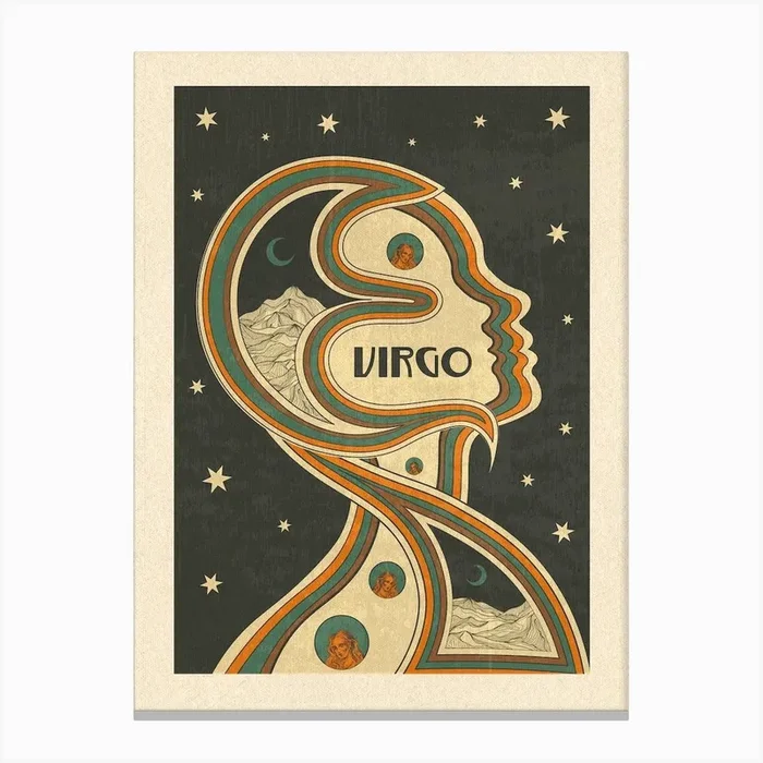 Virgo Zodiac Star Sign Canvas Print by Inktally