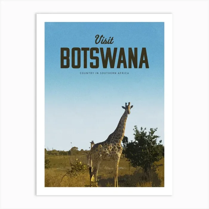 Visit Botswana Art PrintMC by Mercury Club