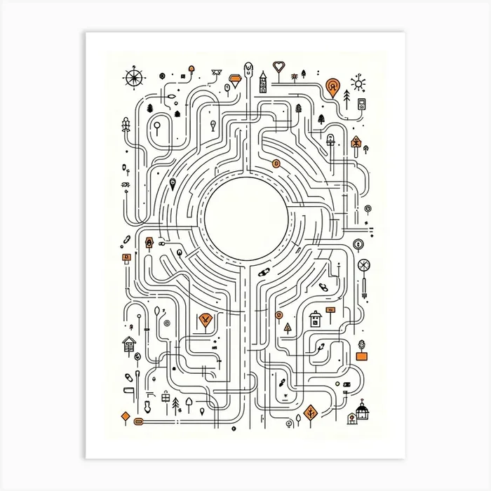 Wandering Paths Art Print by Mihir Mojumdar