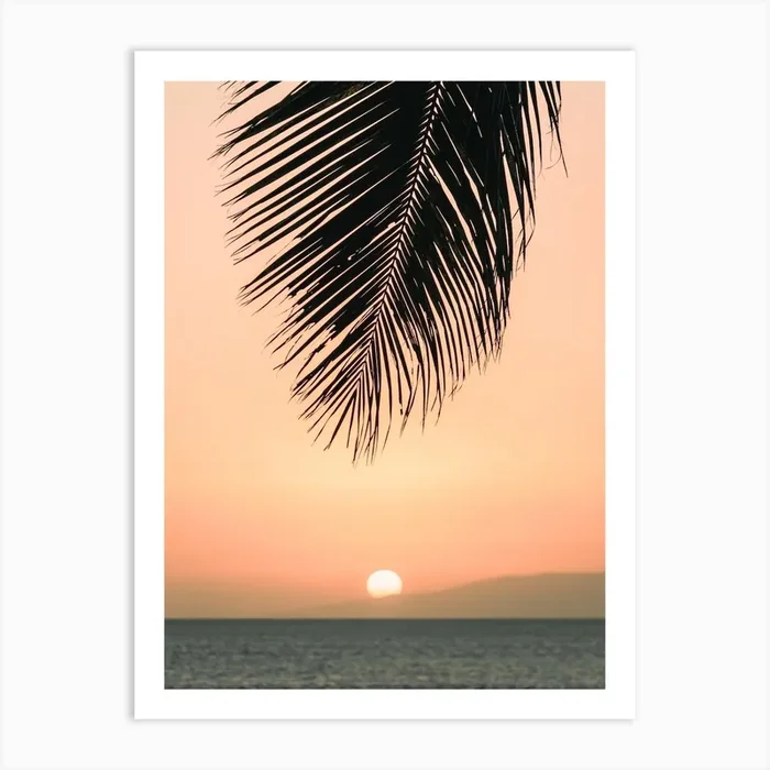 Warm Hawaii Sunset Art Print by Indio Page