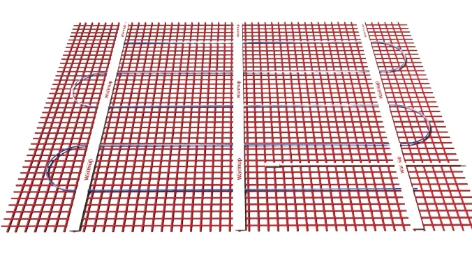 Warmup Under Floor Mat Heater, 240V, 560W, 2.3 amps, Covers 40 sq ft of heated area
