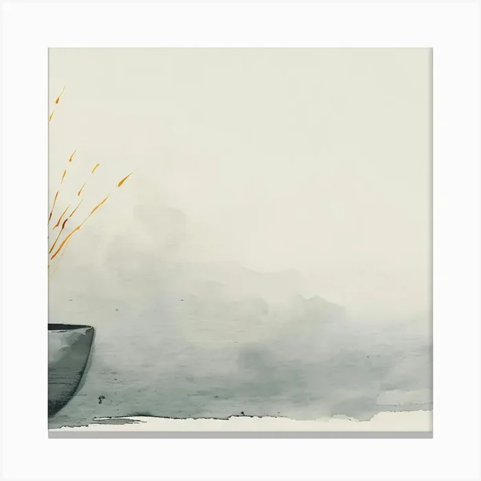 Watercolor Drawing Of A Bowl Canvas Print by ThatWorksMedia
