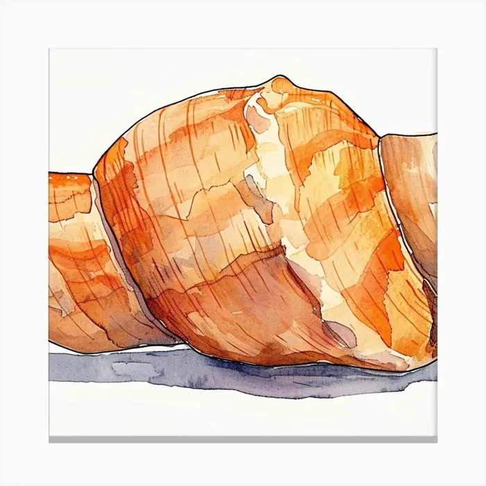 Watercolor Of A Seashell Canvas Print by ThatWorksMedia