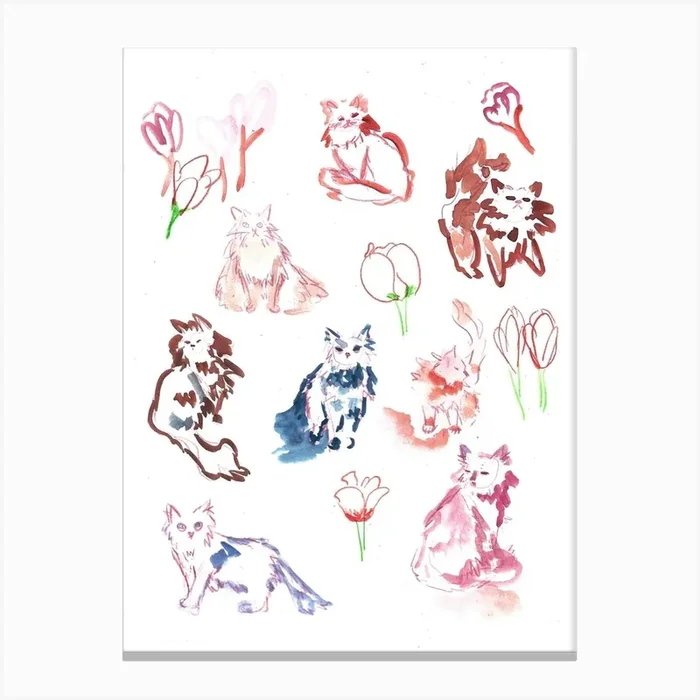 Watercolour Canvas Print by Alice McCall