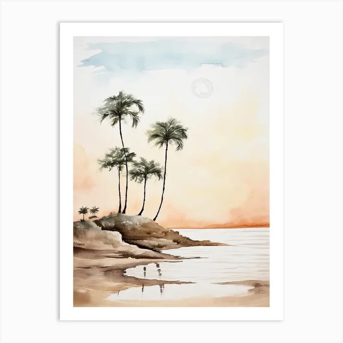 Watercolour Of Pismo Beach California Usa 1 Art Print by Serene Horizons