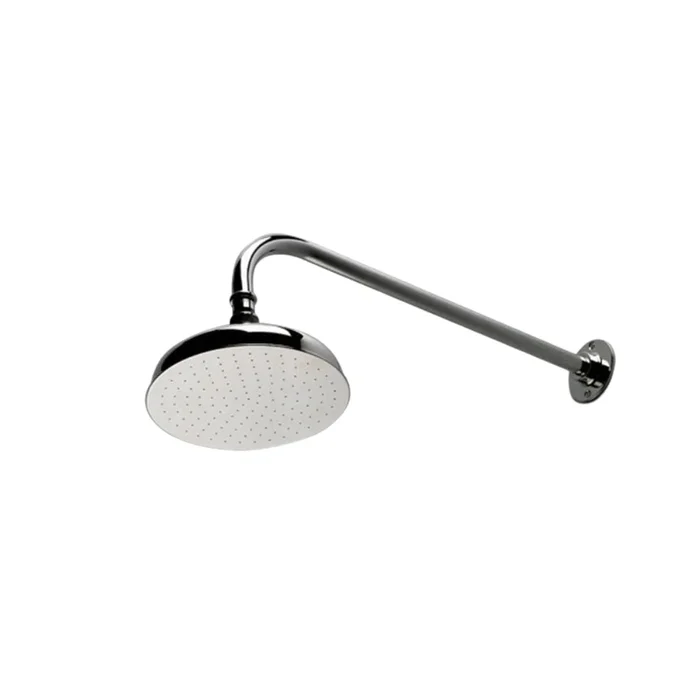 Waterworks Easton Classic Wall Mounted 6 ” Shower Rose, Arm and Flange in Chrome