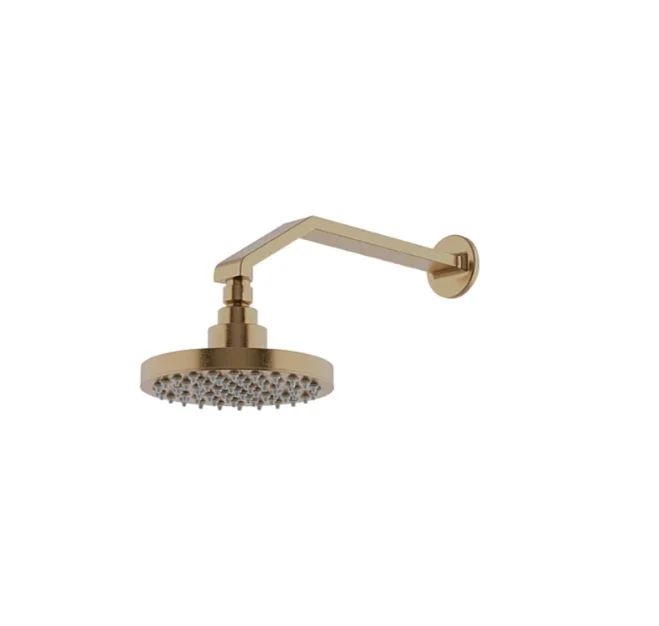 Waterworks Formwork Wall Mounted 6 ” Rain Shower Head, Arm and Flange in Nickel