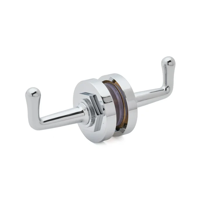 Waterworks Henry Single Double Glass Robe Hook in Chrome